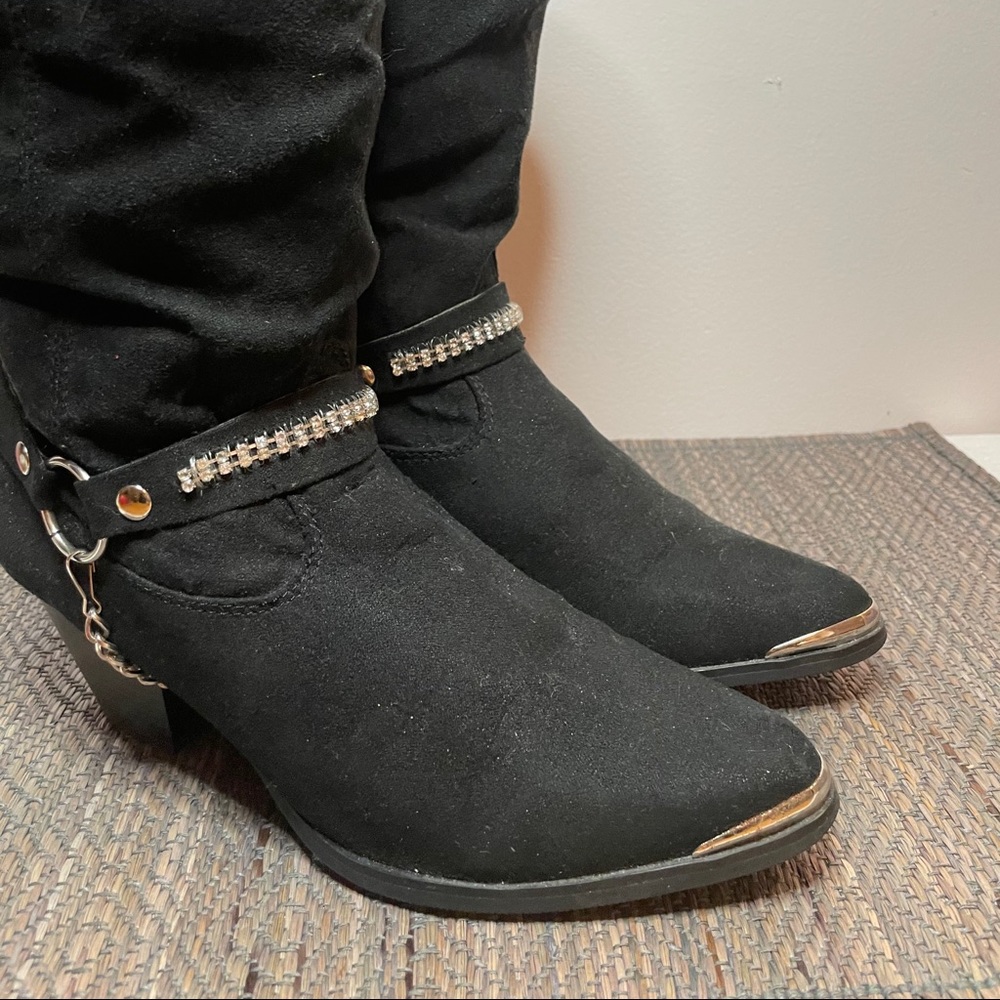 Dingo Women’s Black Rhinestone Cowboy Boots 10M - Picture 6 of 16